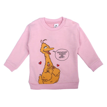 NEW BABY PINK CARTOON PRINTED SWEATSHIRT